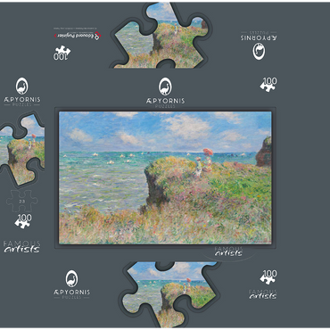 Cliff Walk at Pourville 1882 by Claude Monet 100 Jigsaw Puzzle box 3D Modell