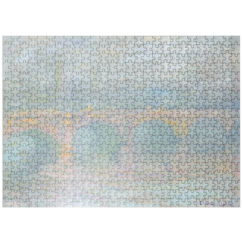 puzzleplate Waterloo Bridge London at Sunset 1901 by Claude Monet 500 Jigsaw Puzzle