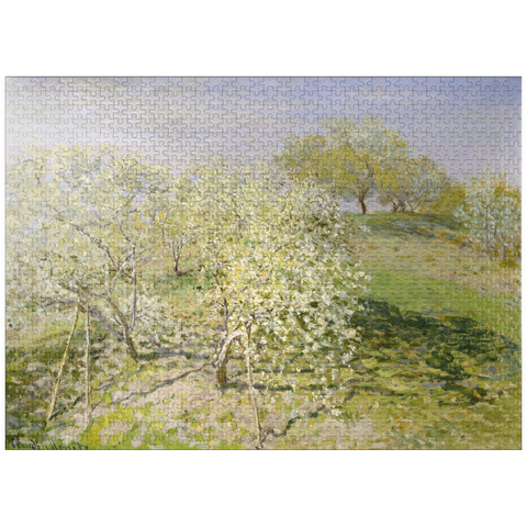 puzzleplate Spring (Fruit Trees in Bloom) (1873) by Claude Monet 1000 Jigsaw Puzzle