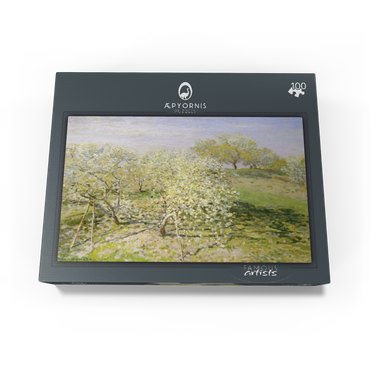 Spring Fruit Trees in Bloom 1873 by Claude Monet 100 Jigsaw Puzzle box view1