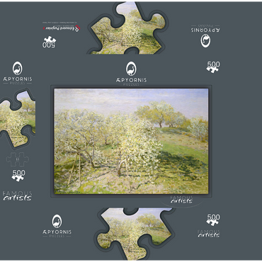 Spring Fruit Trees in Bloom 1873 by Claude Monet 500 Jigsaw Puzzle box 3D Modell