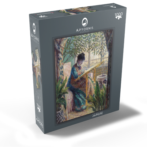 Madame Monet Embroidering (1875) by Claude Monet 1000 Jigsaw Puzzle box view1