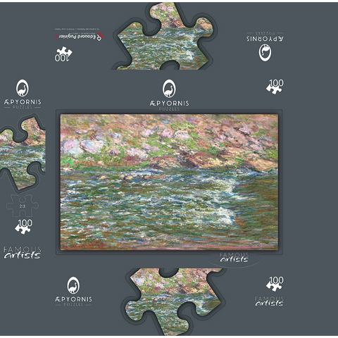 Rapids on the Petite Creuse at Fresselines 1889 by Claude Monet 100 Jigsaw Puzzle box 3D Modell