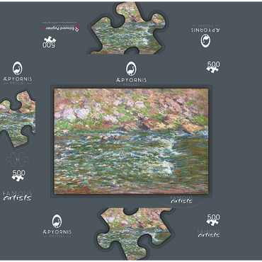 Rapids on the Petite Creuse at Fresselines 1889 by Claude Monet 500 Jigsaw Puzzle box 3D Modell