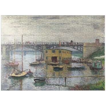 puzzleplate Bridge at Argenteuil on a Gray Day (1876) by Claude Monet 1000 Jigsaw Puzzle