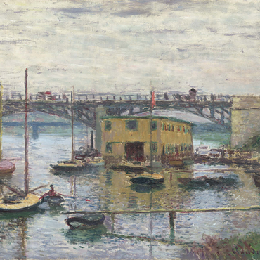 Bridge at Argenteuil on a Gray Day (1876) by Claude Monet 1000 Jigsaw Puzzle 3D Modell