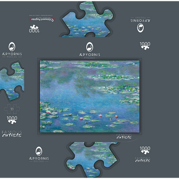 Water Lilies (1840-1926) by Claude Monet 1000 Jigsaw Puzzle box 3D Modell