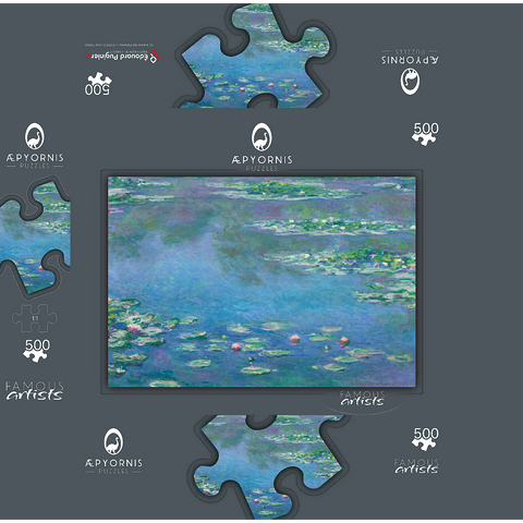Water Lilies 1840-1926 by Claude Monet 500 Jigsaw Puzzle box 3D Modell