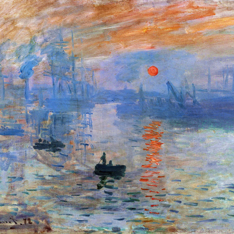 Claude Monet's Impression, Sunrise (1872) 1000 Jigsaw Puzzle 3D Modell