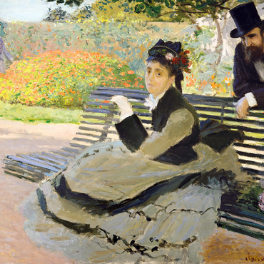 Camille Monet (1847-1879) on a Garden Bench (1873) by Claude Monet 1000 Jigsaw Puzzle 3D Modell