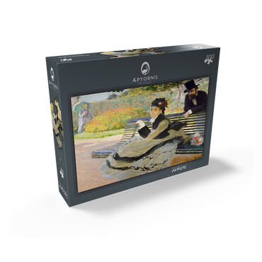 Camille Monet 1847-1879 on a Garden Bench 1873 by Claude Monet 100 Jigsaw Puzzle box view1