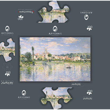 Vétheuil in Summer 1880 by Claude Monet 100 Jigsaw Puzzle box 3D Modell