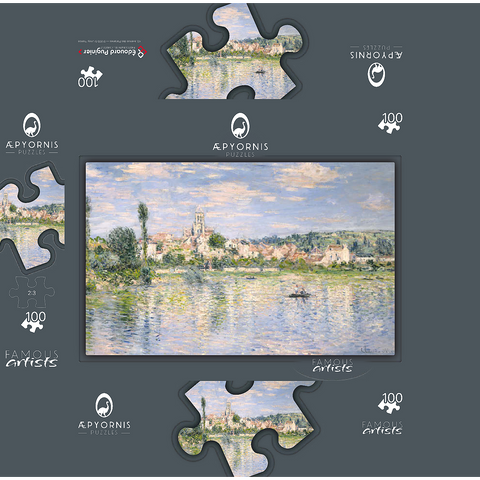 Vétheuil in Summer 1880 by Claude Monet 100 Jigsaw Puzzle box 3D Modell