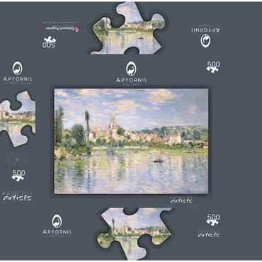 Vétheuil in Summer 1880 by Claude Monet 500 Jigsaw Puzzle box 3D Modell