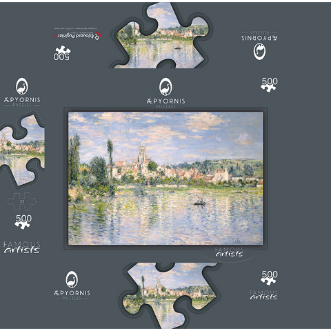Vétheuil in Summer 1880 by Claude Monet 500 Jigsaw Puzzle box 3D Modell