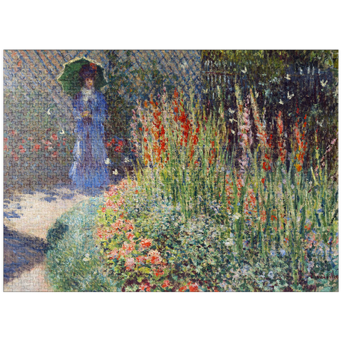 puzzleplate Claude Monet's Rounded Flower Bed (1876) 1000 Jigsaw Puzzle