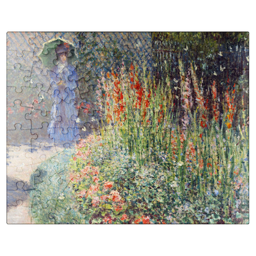 puzzleplate Claude Monets Rounded Flower Bed 1876 100 Jigsaw Puzzle