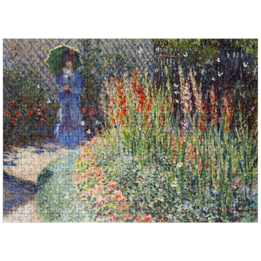 puzzleplate Claude Monets Rounded Flower Bed 1876 500 Jigsaw Puzzle