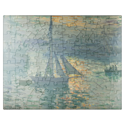 puzzleplate Sunrise 1873 by Claude Monet 100 Jigsaw Puzzle