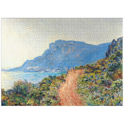 puzzleplate La Corniche near Monaco (1884) by Claude Monet 1000 Jigsaw Puzzle