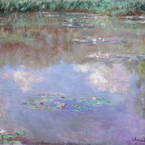 Claude Monet's The Water Lily Pond (Clouds) (1903) 1000 Jigsaw Puzzle 3D Modell