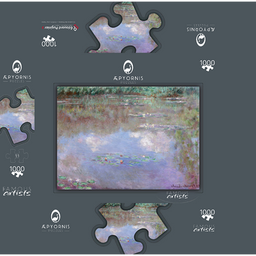 Claude Monet's The Water Lily Pond (Clouds) (1903) 1000 Jigsaw Puzzle box 3D Modell