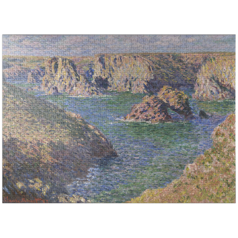 puzzleplate Port-Domois, Belle-Isle (1887) by Claude Monet 1000 Jigsaw Puzzle
