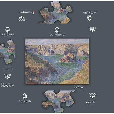 Port-Domois, Belle-Isle (1887) by Claude Monet 1000 Jigsaw Puzzle box 3D Modell