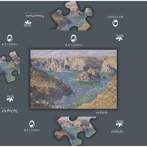 Port-Domois Belle-Isle 1887 by Claude Monet 500 Jigsaw Puzzle box 3D Modell
