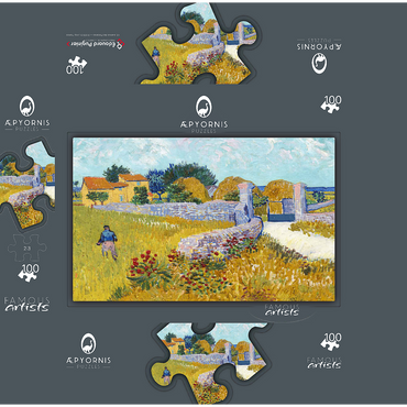 Farmhouse in Provence 1888 by Vincent van Gogh 100 Jigsaw Puzzle box 3D Modell