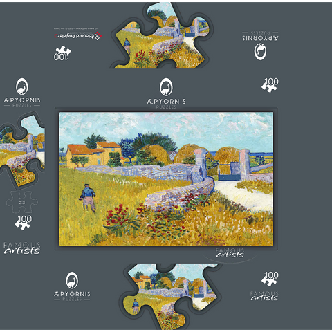 Farmhouse in Provence 1888 by Vincent van Gogh 100 Jigsaw Puzzle box 3D Modell