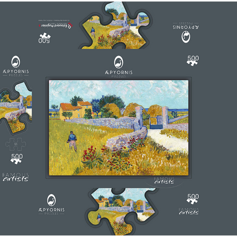 Farmhouse in Provence 1888 by Vincent van Gogh 500 Jigsaw Puzzle box 3D Modell
