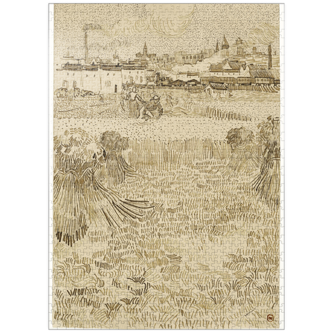 puzzleplate Arles: View from the Wheatfields (1888) by Vincent van Gogh 1000 Jigsaw Puzzle