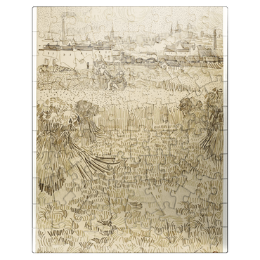 puzzleplate Arles: View from the Wheatfields 1888 by Vincent van Gogh 100 Jigsaw Puzzle