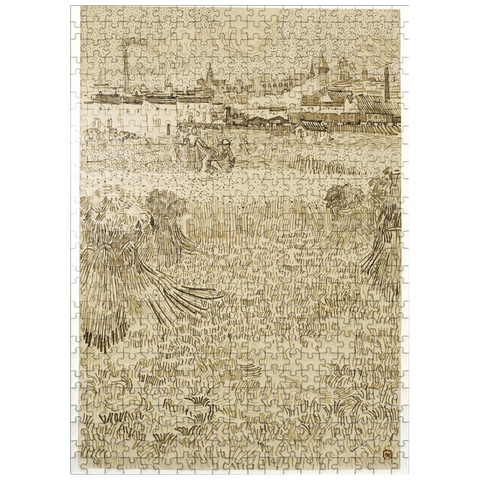 puzzleplate Arles: View from the Wheatfields 1888 by Vincent van Gogh 500 Jigsaw Puzzle