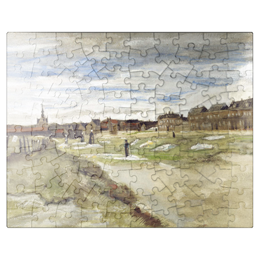 puzzleplate Bleaching Ground at Scheveningen 1882 by Vincent van Gogh 100 Jigsaw Puzzle