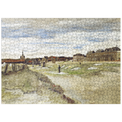 puzzleplate Bleaching Ground at Scheveningen 1882 by Vincent van Gogh 500 Jigsaw Puzzle