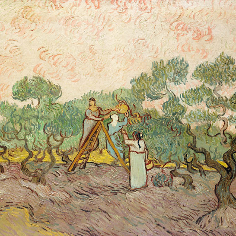 Women Picking Olives 1889 by Vincent van Gogh 100 Jigsaw Puzzle 3D Modell