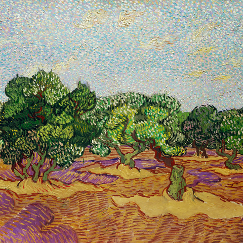 Olive Trees 1889 by Vincent van Gogh 500 Jigsaw Puzzle 3D Modell
