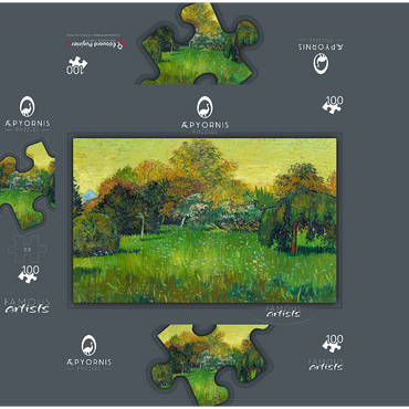 The Poets Garden 1888 by Vincent van Gogh 100 Jigsaw Puzzle box 3D Modell