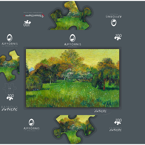 The Poets Garden 1888 by Vincent van Gogh 100 Jigsaw Puzzle box 3D Modell