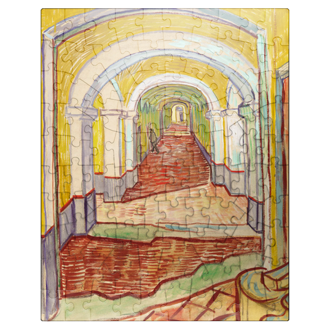 puzzleplate Corridor in the Asylum 1889 by Vincent van Gogh 100 Jigsaw Puzzle