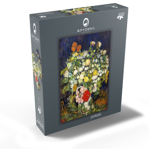Bouquet of Flowers in a Vase 1890 by Vincent van Gogh 100 Jigsaw Puzzle box view1