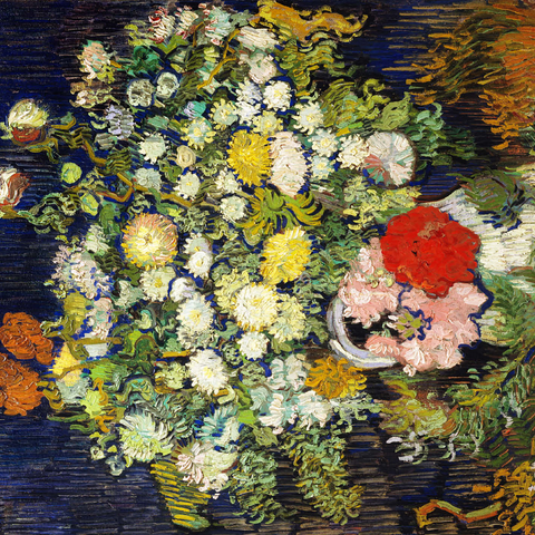 Bouquet of Flowers in a Vase 1890 by Vincent van Gogh 500 Jigsaw Puzzle 3D Modell