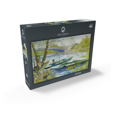 Fishing in Spring the Pont de Clichy Asnières 1887 by Vincent van Gogh 100 Jigsaw Puzzle box view1