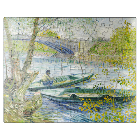 puzzleplate Fishing in Spring the Pont de Clichy Asnières 1887 by Vincent van Gogh 100 Jigsaw Puzzle