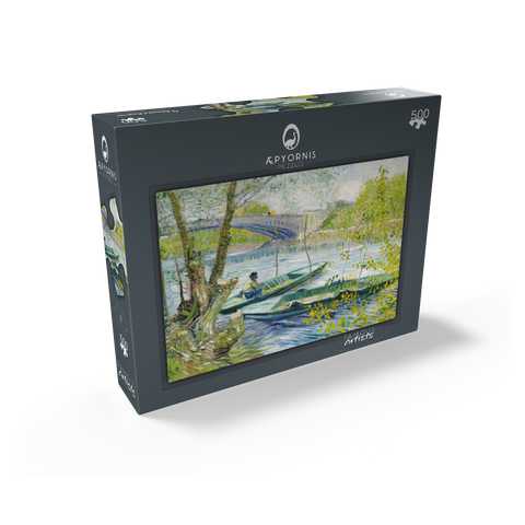 Fishing in Spring the Pont de Clichy Asnières 1887 by Vincent van Gogh 500 Jigsaw Puzzle box view1