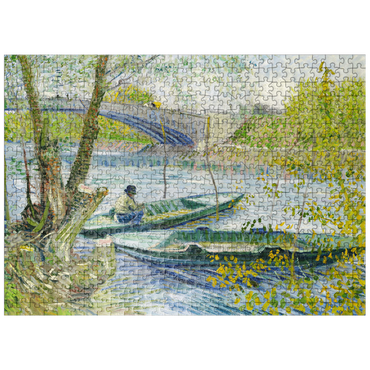 puzzleplate Fishing in Spring the Pont de Clichy Asnières 1887 by Vincent van Gogh 500 Jigsaw Puzzle