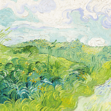 Green Wheat Fields, Auvers (1890) by Vincent van Gogh 1000 Jigsaw Puzzle 3D Modell