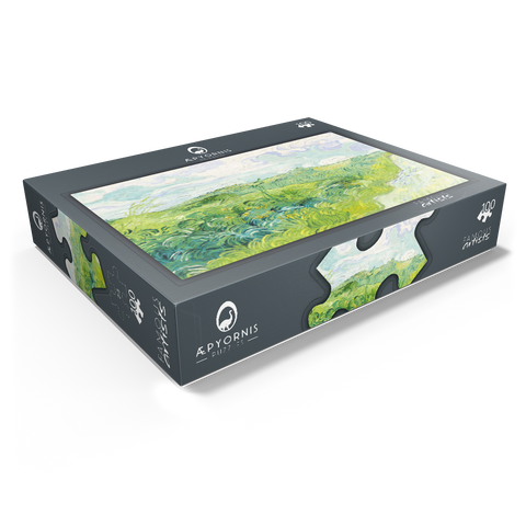 Green Wheat Fields Auvers 1890 by Vincent van Gogh 100 Jigsaw Puzzle box view1